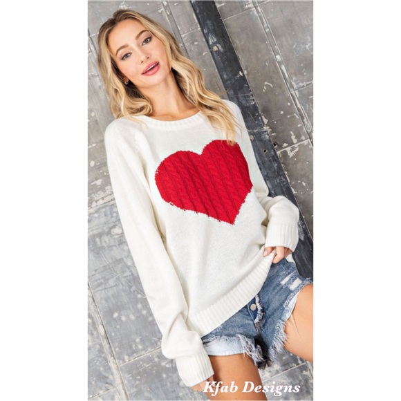 ❤️LAST! Cable Knit Heart Contrast Soft Sweater! - Picture 9 of 13